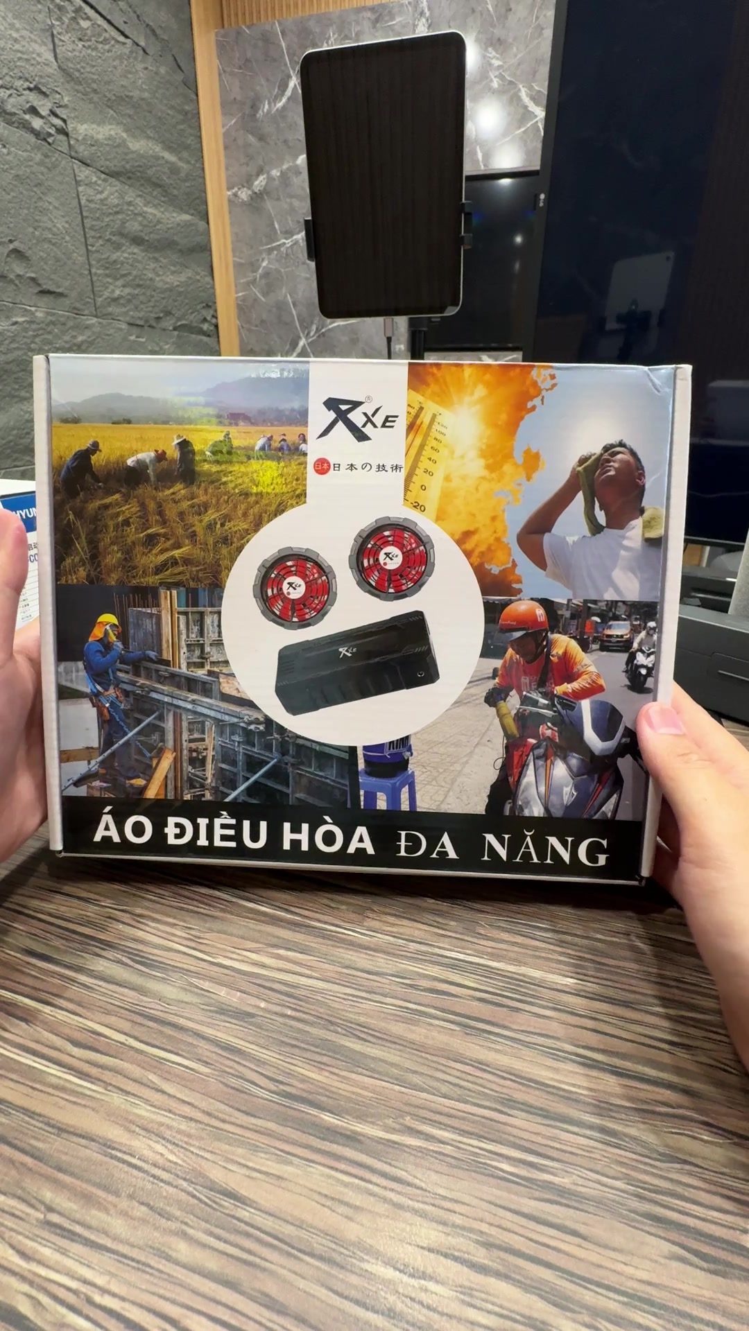 Bộ quạt áo điều hoà RXE ( 2 quạt & Pin dự phòng ) - Ảnh 10