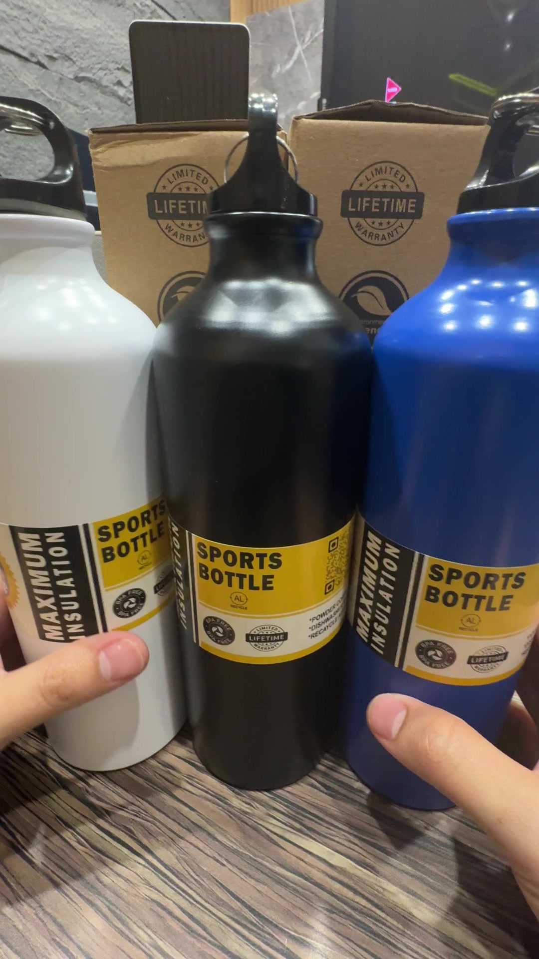 Bình nước thể thao BOTTLE - 750ml, chất liêuk hợp kim nhôm, ko chứa BPA, an toàn sức khoẻ - Ảnh 8