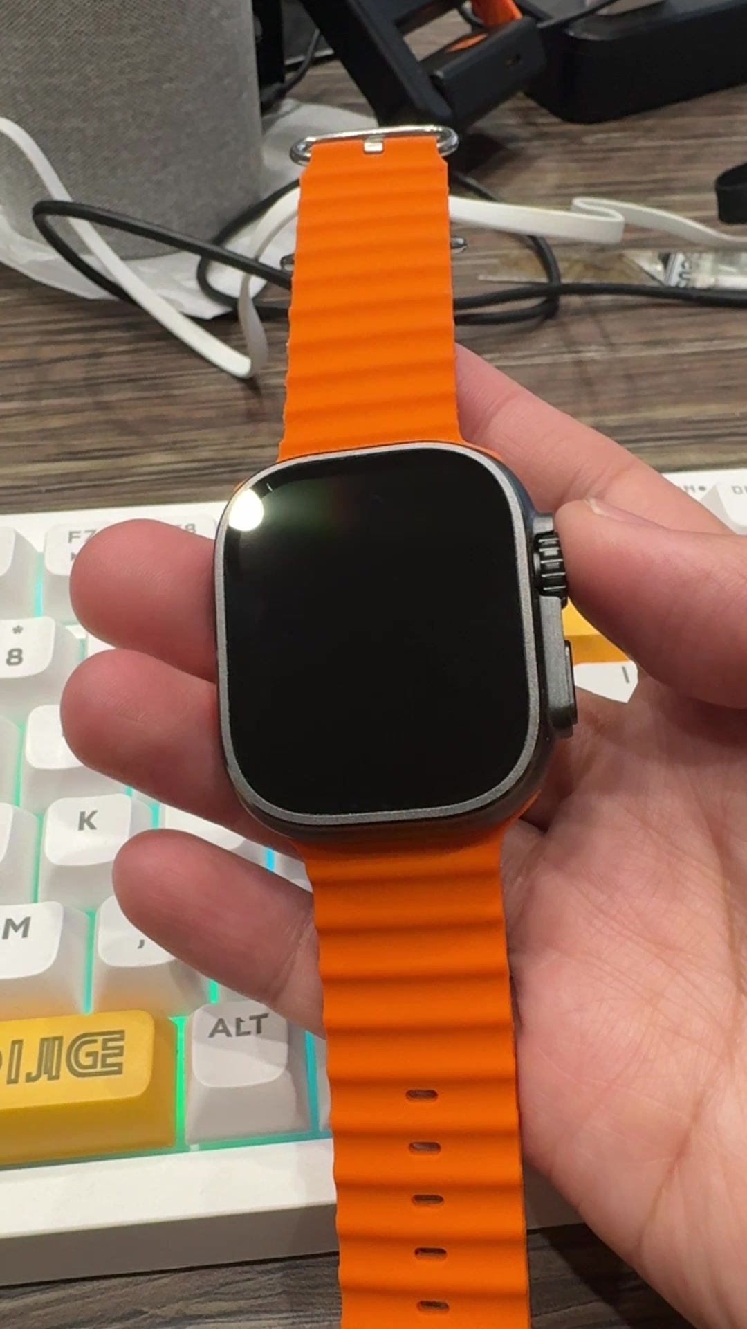 Đồng hồ thông minh WIWU SW01 ULTRA ( ko hộp - dây màu cam ) - Ảnh 7